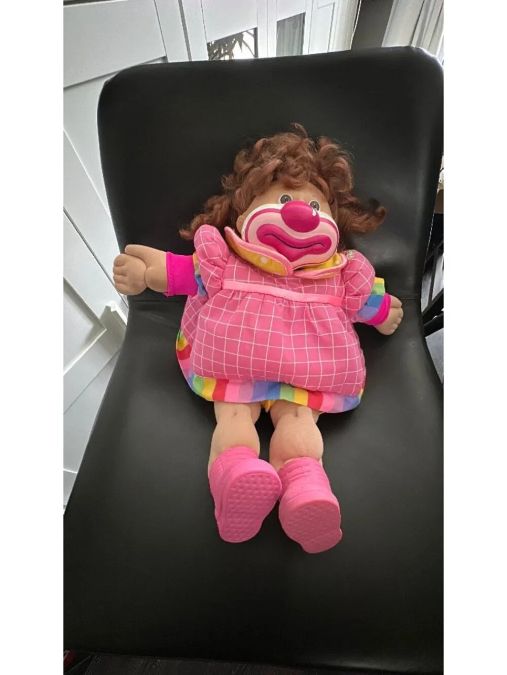 80s pink Cabbage Patch Kids clown doll